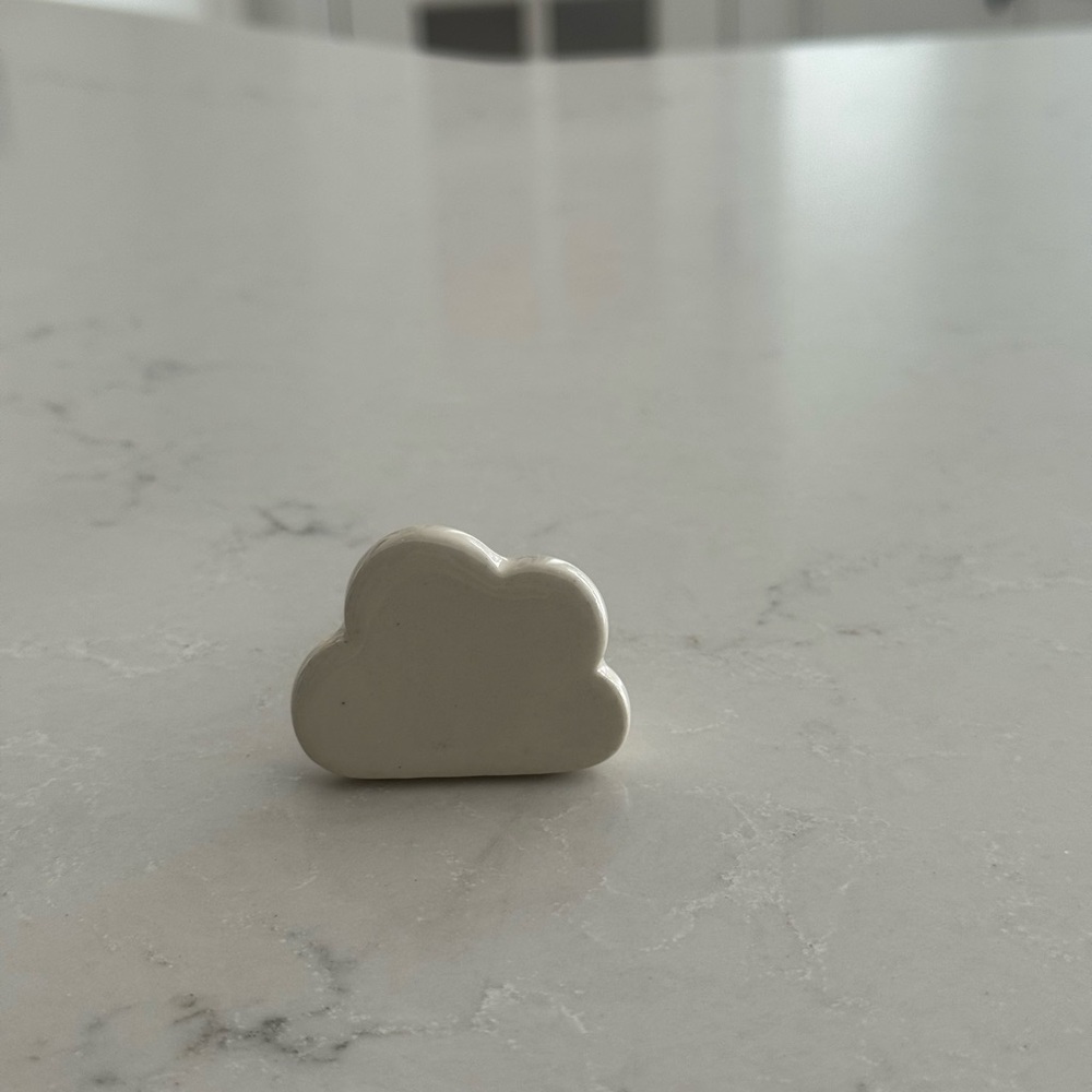 Cloud-Shaped Ceramic drawer pull- set of 5